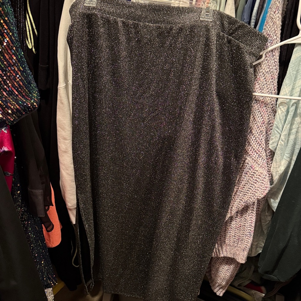Old Navy Black Sparkle Pencil Skirt